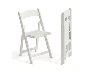Lot de 4 chaises pliantes 44x45x78 cm – blanc – assise rembourrée en simili cuir – usage polyvalent