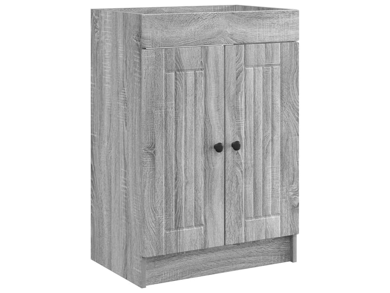  Armoire sous évier de salle de bain, meuble de rangement sonoma gris shl8911  - Conforama A