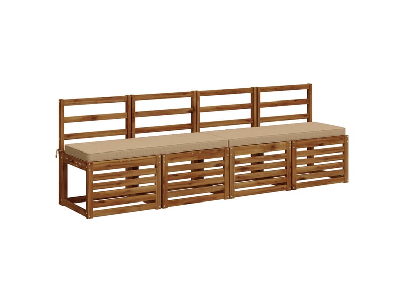  Lot de 2 coussins de banc, coussins d'assise vught 100 % polyester sable cf58122  - Conforama C