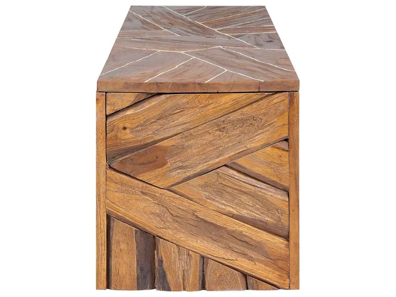  Meuble tv - banc tv - meuble de rangement 110x60x38 cm bois de teck massif  - Conforama C