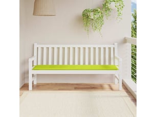Coussin de banc de jardin, coussin d'assise vert brillant 180x50x3cm tissu oxford cf52869