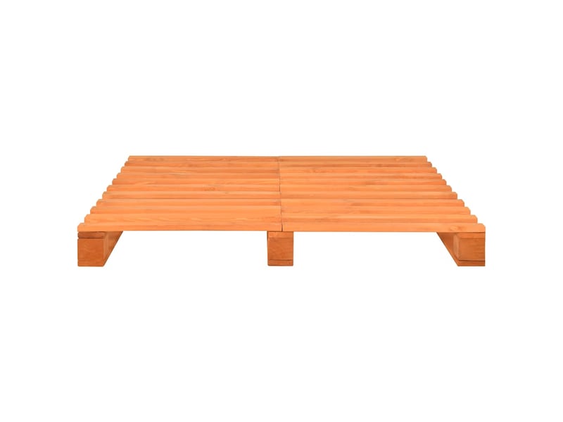  Lit double- lit adulte -  cadre de lit de palette sans matelas 140x200 cm bois massif  - Conforama B