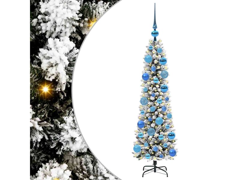  Sapin de noël artificiel, arbre de noël blanc 120 cm pvc, métal et plastique shl7362  - Conforama A