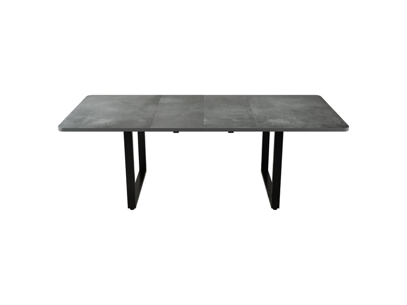  Table à manger extensible, gris, 140180220 × 80 cm, 6-10 personnes, 3 longueurs, pieds métal  - Conforama A
