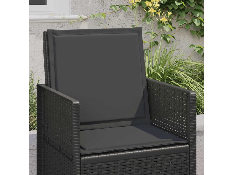  Coussins de siège et de dos polyester anthracite 47 x 45 x 2 cm cf60809  - Conforama D