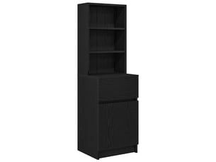 Table de chevet - cabinet de chevet - table de nuit noir 39x35x125 cm bois d’ingénierie
