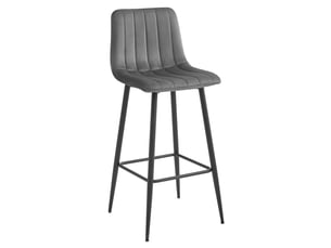 tabouret de bar <strong>SANS MARQUE</strong> - gris hauteur d'assise 76 cm vendu Par 3
