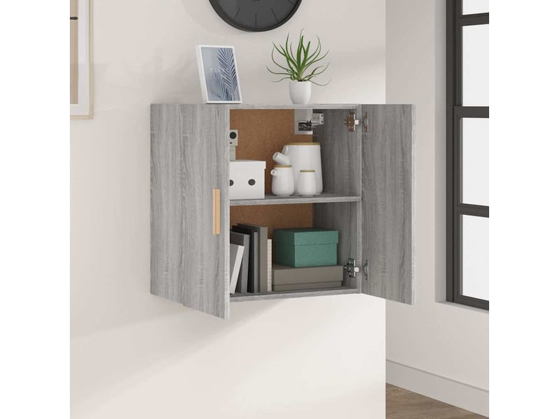  Armoire murale salon, meuble de rangement sonoma gris 60x30x60 cm bois d'ingénierie  - Conforama C