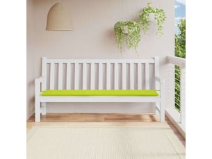 Coussin de banc de jardin, coussin d'assise vert brillant 200x50x3cm tissu oxford cf52871