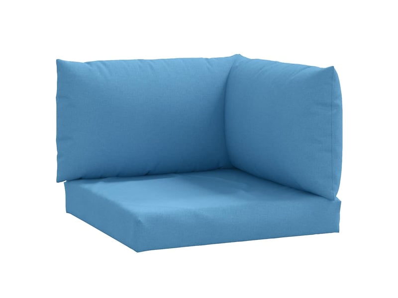  Lot de 3 coussins de palette, coussins de canapé bleu mélangé tissu cf59664  - Conforama A