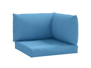 Lot de 3 coussins de palette, coussins de canapé bleu mélangé tissu cf59664