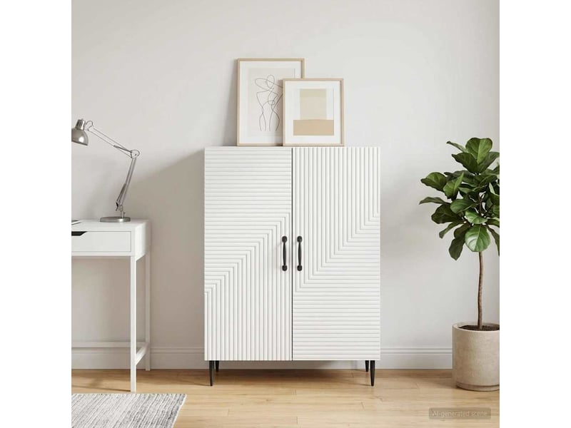  Buffet - bahut - meuble de rangement blanc 66 x 34,5 x 89,5 cm bois d'ingénierie  - Conforama B