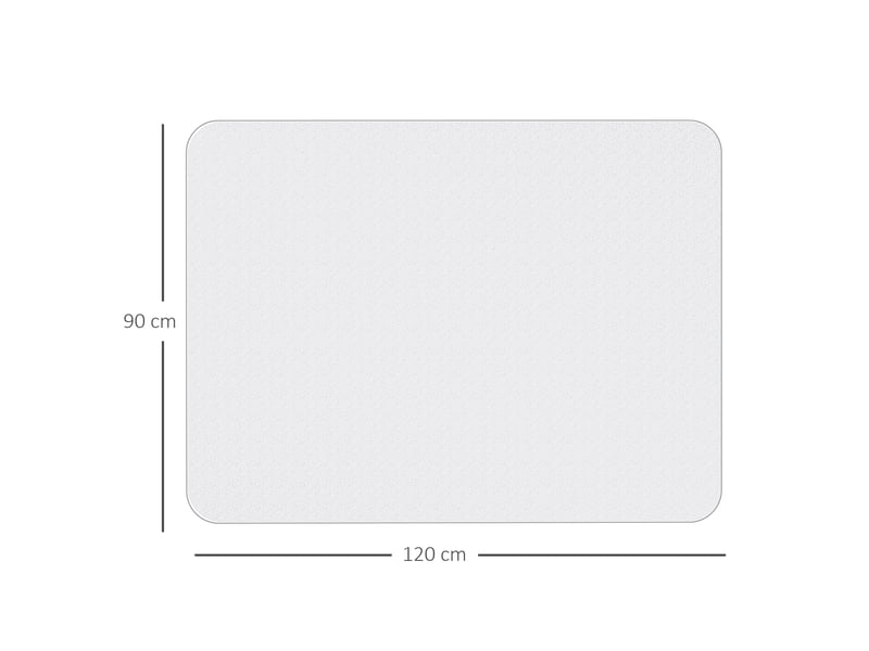  Tapis de protection pour sol, tapis de chaise de bureau pour moquette, 90 x 120 cm, transparent  - Conforama E