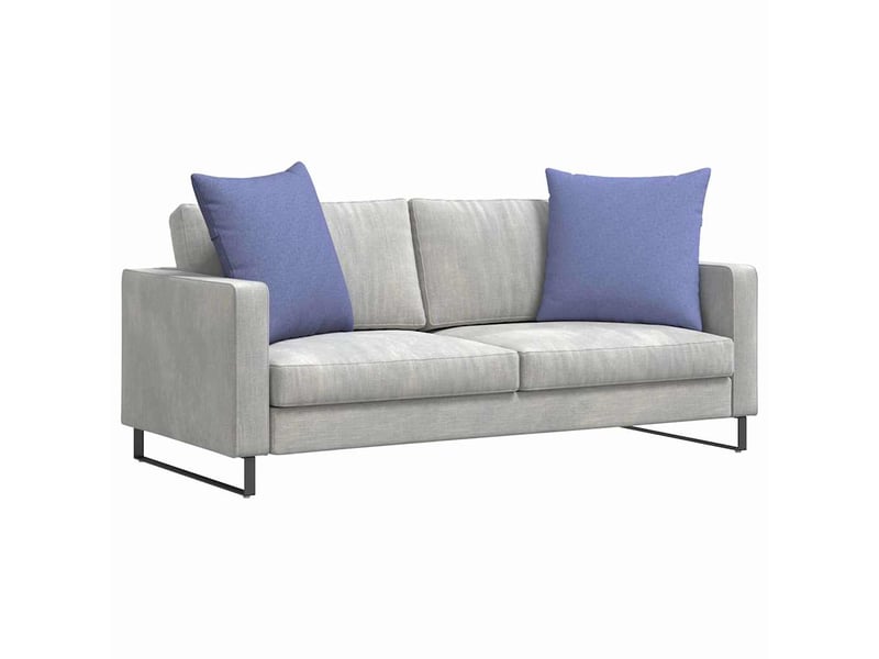 Lot de 2 coussins de canapé, coussins décoratifs tissu bleu denim 60 x 60 cm cf58790 - Conforama C