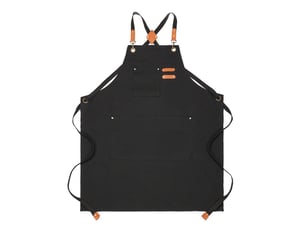 Tablier de barbecue avec sangle réglable et 3 poches – noir
