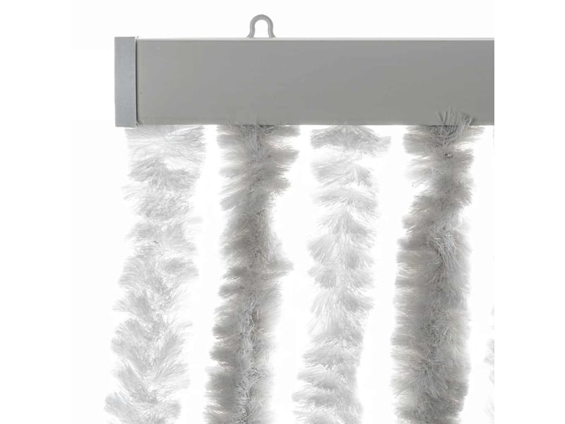  Rideau anti-mouches, moustiquaire gris clair et blanc 56x200 cm chenille cf43534  - Conforama D