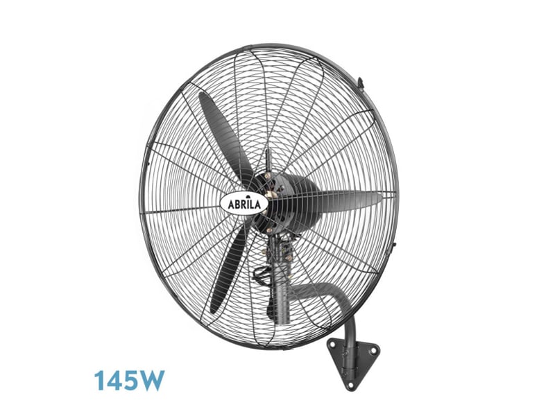  Ventilateur mural industriel fabrilamp borrasca 145 w noir 3 vitesses ø 56 cm orientable 239361009 - Conforama A