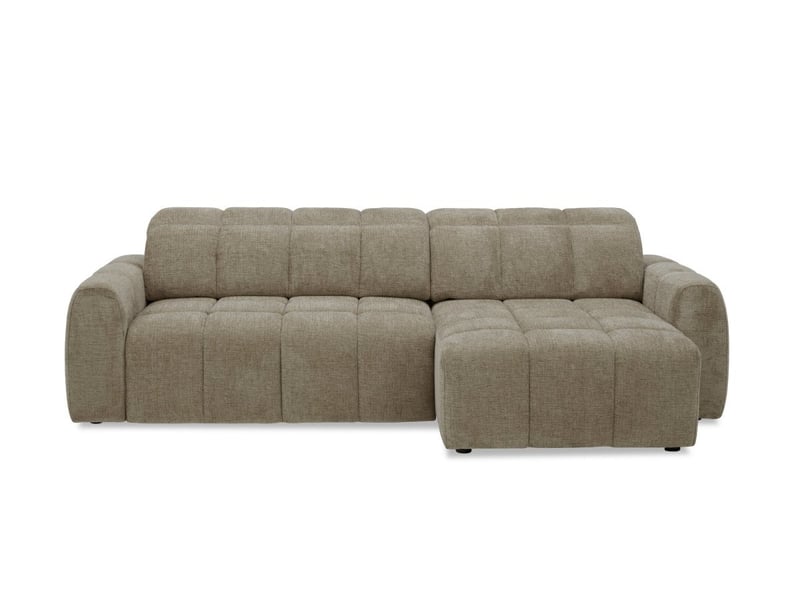  Canapé d'angle relax électrique en velours chiné taupe dania -angle droit KF8665B-3M-TAU - Conforama E