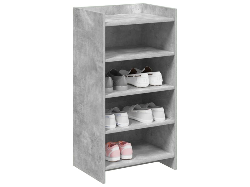  Meuble à chaussure, cabinet à chaussures avec stockage gris béton 48x36x92 cm shl7145  - Conforama C