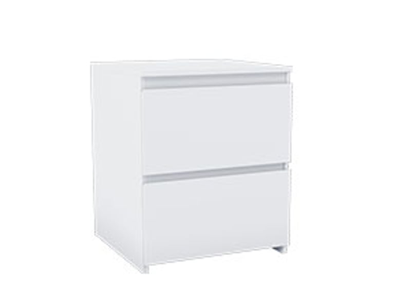  Table de chevet denver, commode de nuit, chambre, rangement, grand, 2 tiroirs, blanc 3331835 - Conforama A