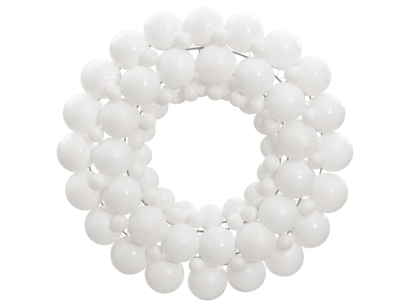  Couronne de noël blanc 45 cm polystyrène  - Conforama B