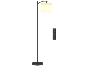 Lampadaire led à intensité variable avec télécommande, 11 températures et 11 niveaux de luminosité, minuterie 60 minutes, noir