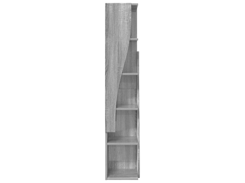  Meuble d'angle, meuble de rangement salon 27,5x27x140cm bois d'ingénierie gris sonoma  - Conforama E