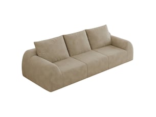 Canapé droit compressé fixe <strong>MODENVIE</strong> <strong></strong> 3 places Tissu kaki