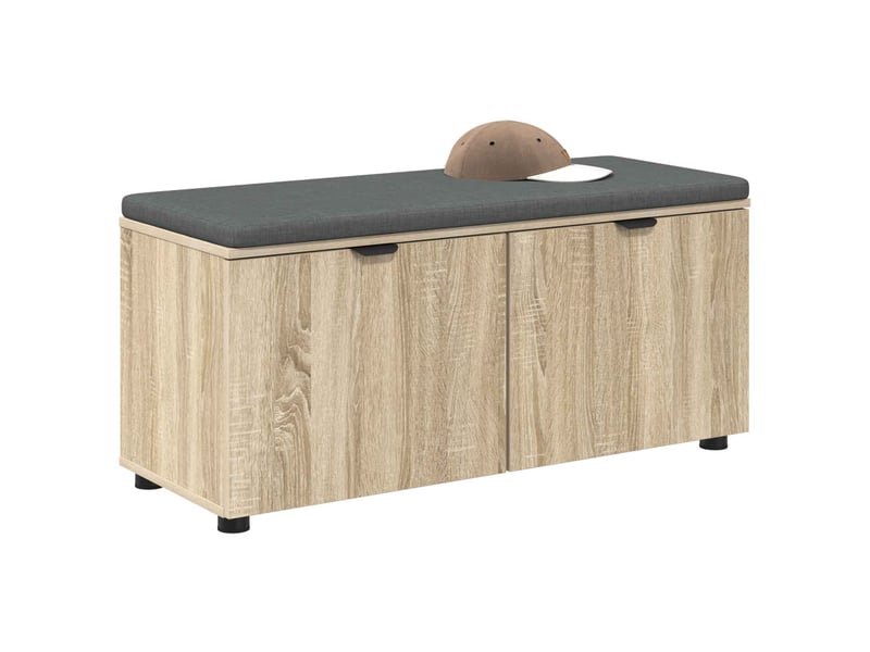  Banc d'entrée, banc interieur avec coussin chêne sonoma 100x38x46 cm shl48779  - Conforama C