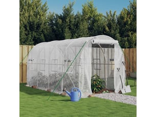 Serre de jardin avec cadre en acier blanc 8 m² 4x2x2 m shl2730