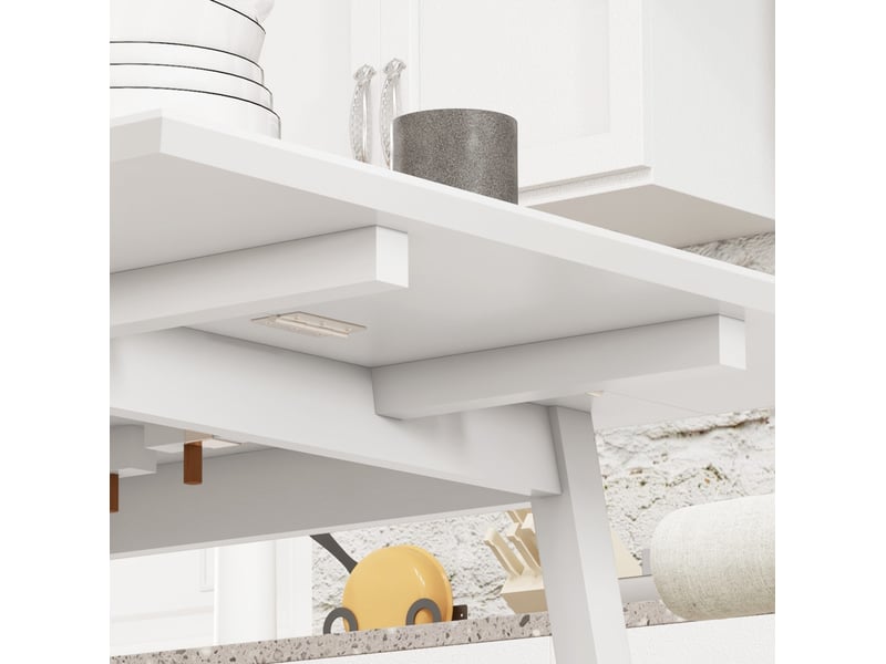  Table de salle à manger pliante avec 2 panneaux rabattables et structure stable pour cuisine et petit espace  - Conforama E
