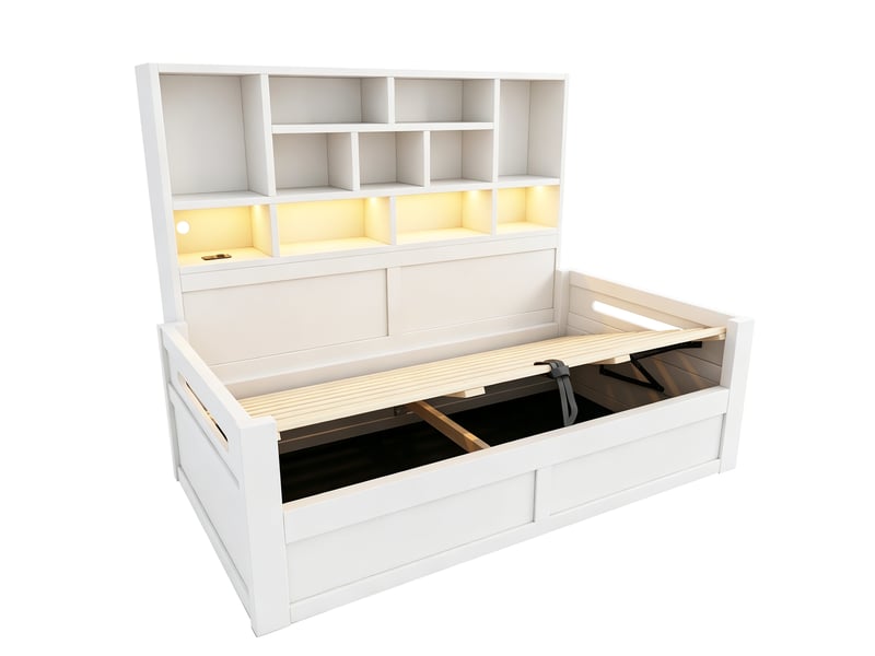  Lit jeune, 90x200 cm, blanc, poids 68,2 kg cao-LDF00667AAK-conf-NEW - Conforama A