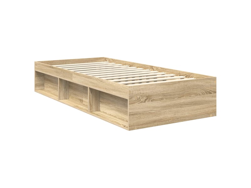Lit simple- lit adulte - cadre de lit sonoma 90 x 190 cm bois de pin massif - Conforama D