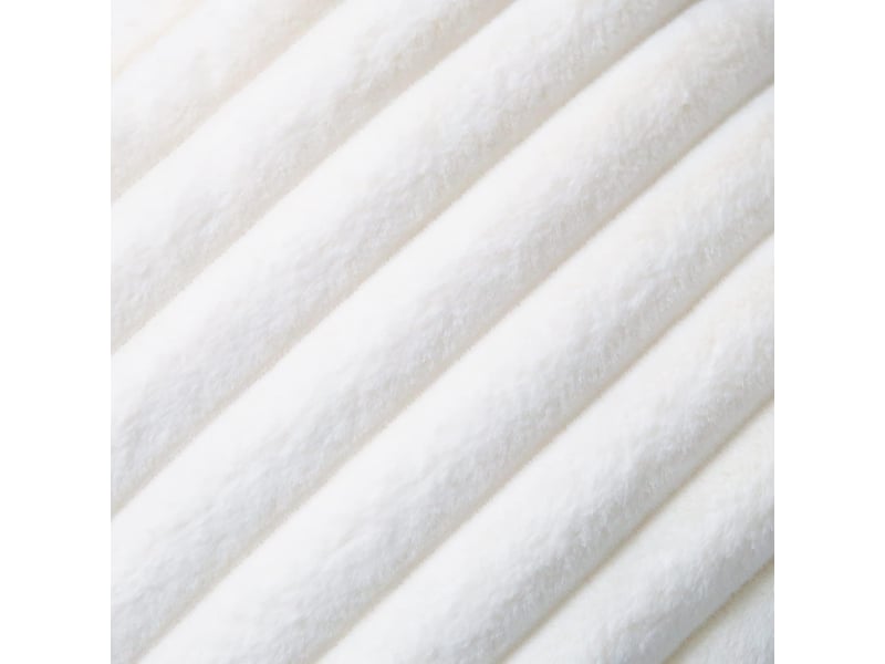  Lot de 2 housses de coussin 50 x 50 cm velours blanc chicfurn  - Conforama W