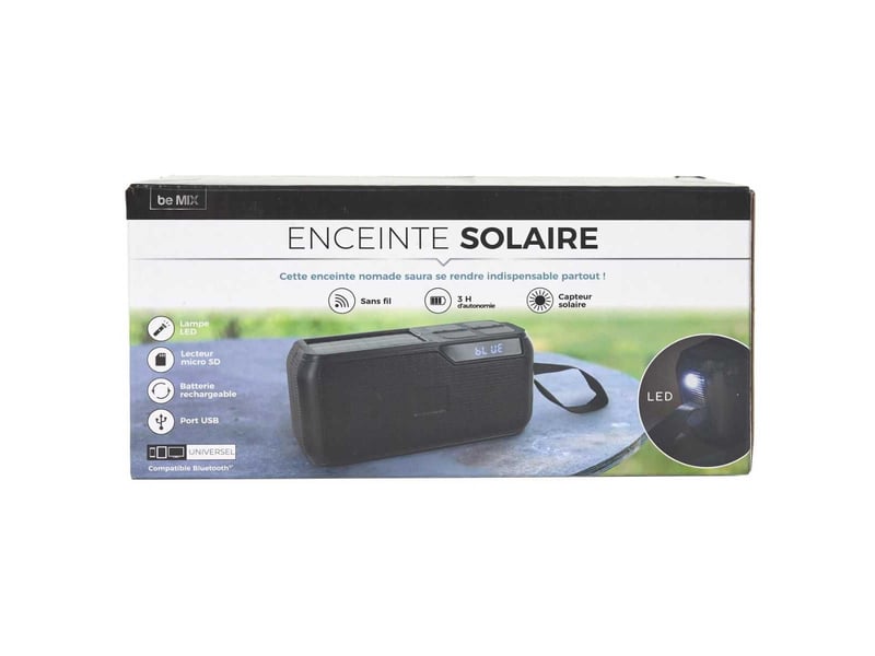  Enceinte sans fil solaire 5 watt  - Conforama D