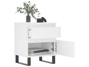 Table de chevet - cabinet de chevet - table de nuit blanc 40x35x50 cm bois d’ingénierie