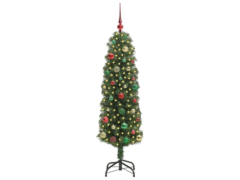  Sapin de noël artificiel, arbre de noël vert 150 cm pvc et acier et plastique shl3197  - Conforama C