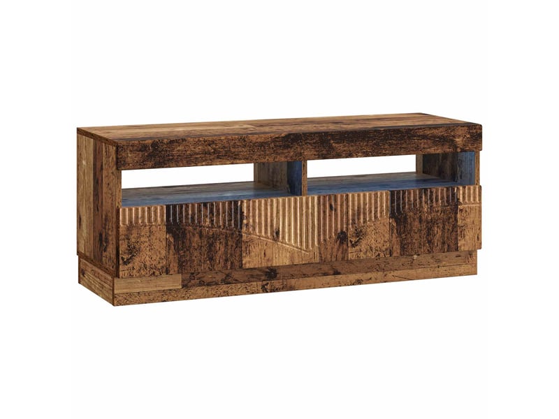  Meuble tv - banc tv - meuble de rangement led hoorn 3 pcs bois ancien bois d'ingénierie  - Conforama E