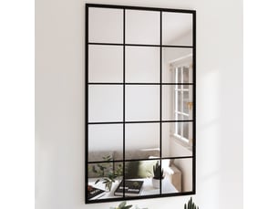 Miroir carré(e) à fixer coloris noir <strong></strong>  <strong></strong> - 100 cm x 60 cm