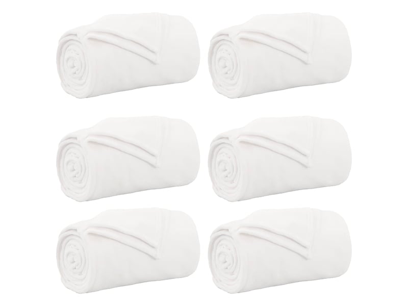  Couverture jetée de canapé 6 pcs blanc 220x240 cm 8.24 kg polaire  - Conforama A