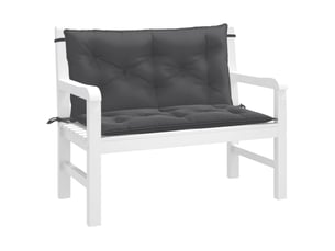 Lot de 2 coussins de banc de jardin, coussins d'assise anthracite mélangé tissu cf58622