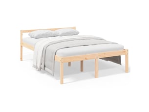 Lit 2 places 135x190 cm    coloris marron