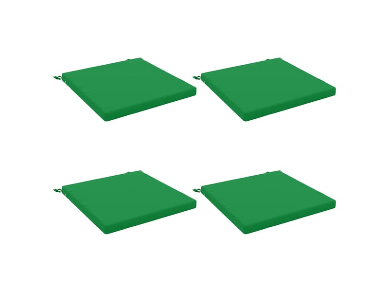  Lot de 4 coussins de siège, coussins d'assise soest 100 % polyester vert cf60620  - Conforama A