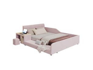 Lit combiné 140x200 cm coloris rose
