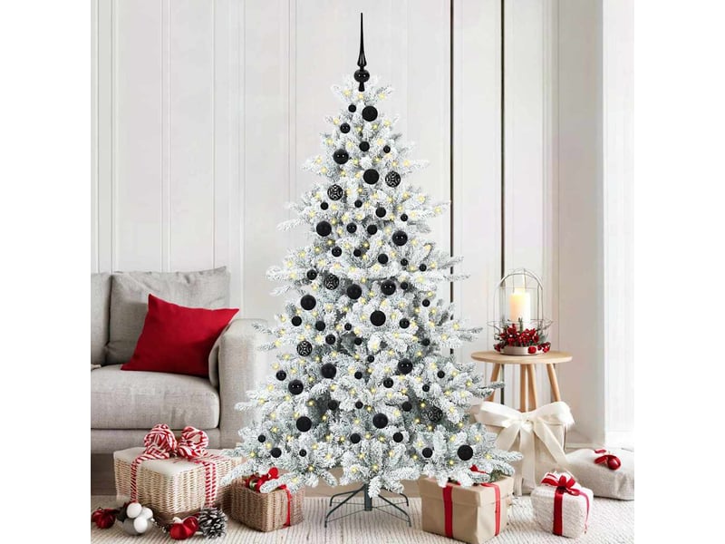  Sapin de noël, arbre de noël artificiel à branches articulées blanc 180 cm shl5975  - Conforama B