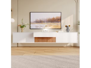 Meuble tv coloris blanc 180 cm MEUBLIV