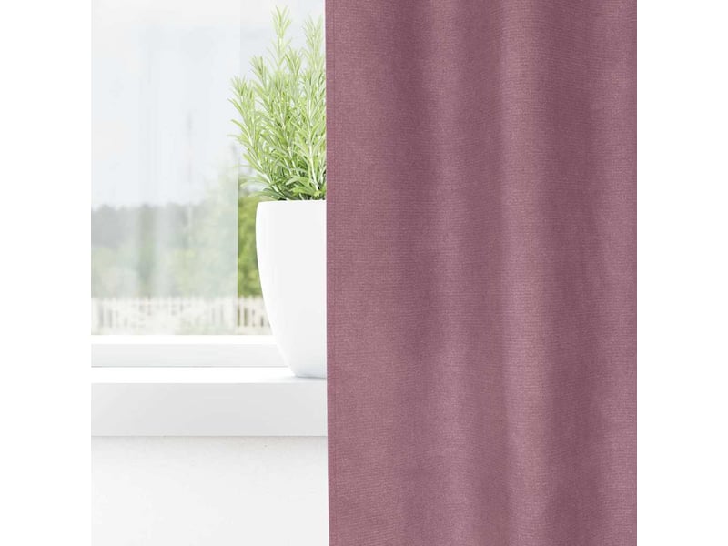  Lot de 2 rideaux, rideaux de fenêtre rose foncé 140 x 140 cm velours cf44104  - Conforama C