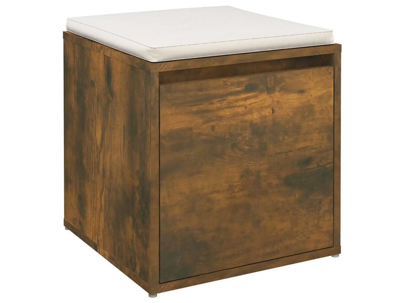 Boîte de rangement bureau chêne fumé 40,5x40x40 cm bois d'ingénierie  - Conforama D