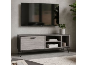 Meuble tv coloris gris 150 cm <strong>ALTOBUY</strong>  <strong>BROOKLYN</strong>