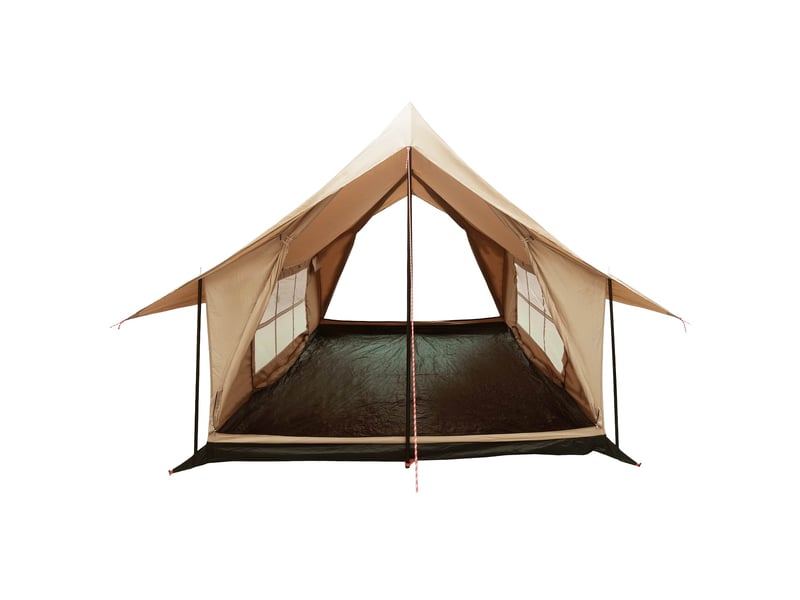  Tente de camping, tente cabane crème 340x246x210 cm polycoton  - Conforama D